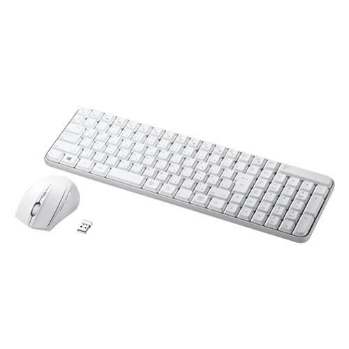 サンワサプライ マウス付きワイヤレスキーボード（ホワイト） SKB-WL25SETW