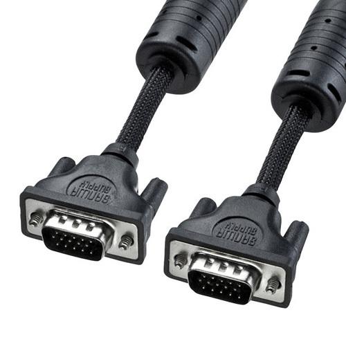 サンワサプライ ナイロンメッシュディスプレイケーブル 5m KC-NMV50K