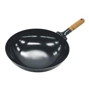 ◎◎ 食の魔術師 周富徳の調理用品 木柄北京鍋 お玉付 28.5cm やや傷や