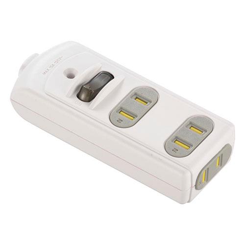 オーム電機 DIYタップ 集中スイッチ付き 3個口 HS-TM3SWX3-W