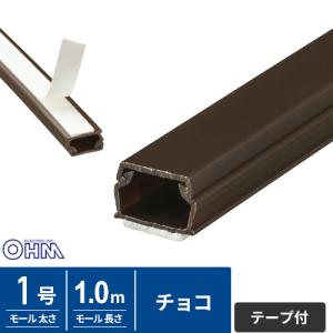 オーム電機 テープ付ABSモール 1号 1m チ...の商品画像