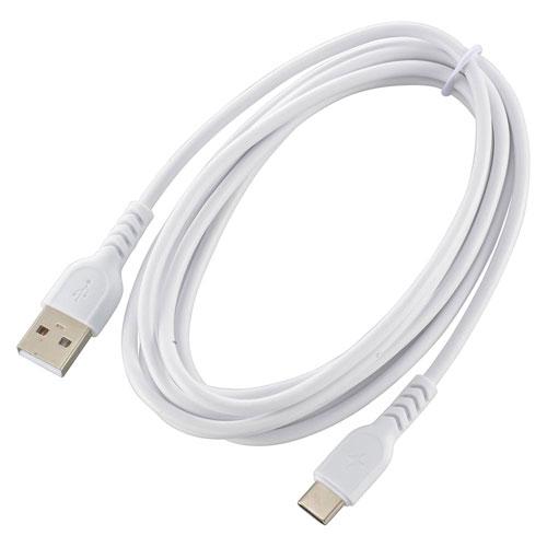 オーム電機 AudioComm USB-A to USB-C 2m ホワイト 01-7323