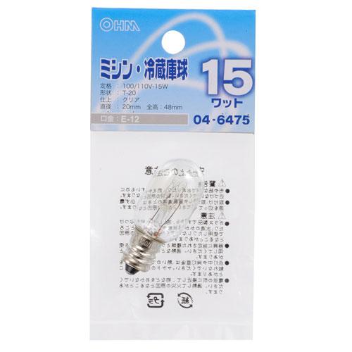 オーム電機 ミシン・冷蔵庫球 E12 クリア LB-T0215-C
