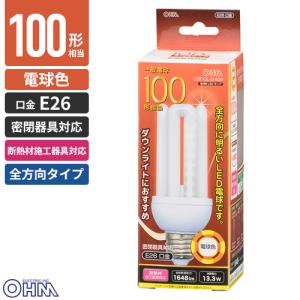 OHM オーム電機 LDT13L-G IG92 LED電球 T形 E26 100形相当 電球
