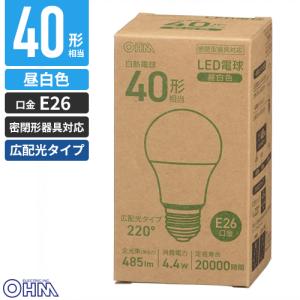 オーム電機 LED電球 E26 40形相当 昼白色 LDA4N-G AG56