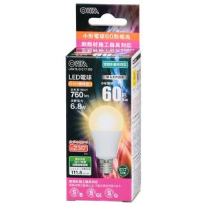 オーム電機 LED電球 ミニクリプトン型 口金E17 60W相当 電球色 断熱材施工器具対応 密閉器具対応 LDA7L-G-E17 IS5