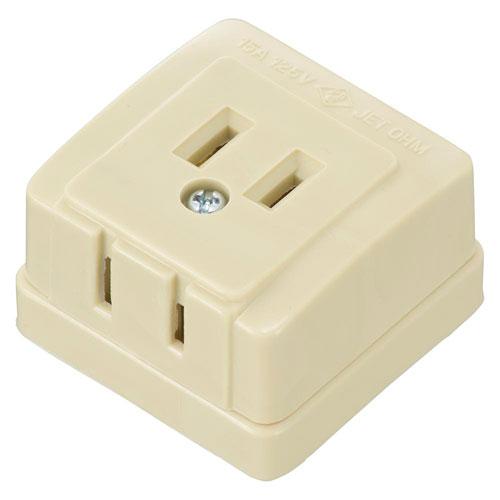 オーム電機 L型ダブルコンセント 2口 HSーRL2/P