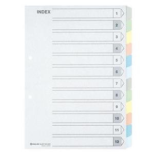 キングジム KING JIM カラーインデックスA4S 12山タイプ 907-12Y