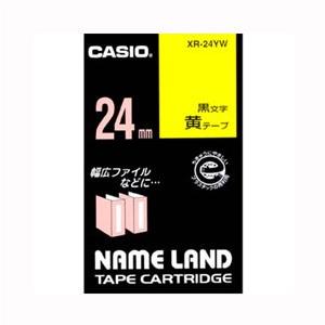 カシオ CASIO ネームランドテープ 24mm 黄 XR-24YW