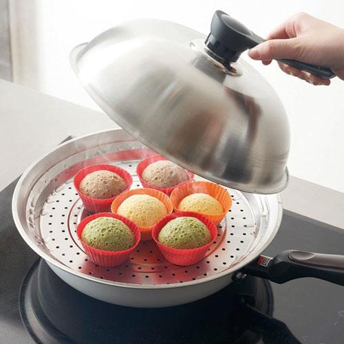 カクセー 四季彩 26・28cm対応フライパンスチーマー FSC-09