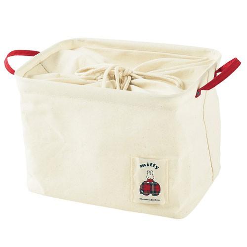 センコー SENKO ディックブルーナ ミッフィー＆チェック ランドリーストレージ Mサイズ アイボ...