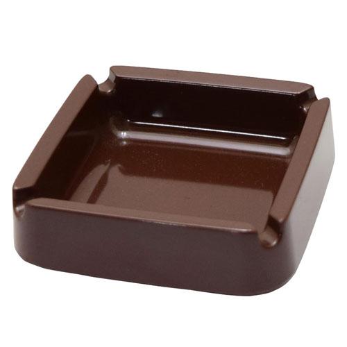 エンテック カラー灰皿 角 茶 A-270BR