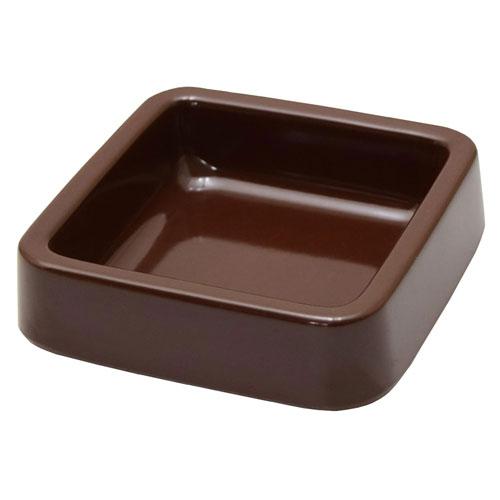 エンテック カラー灰皿 正角 茶 A-271BR