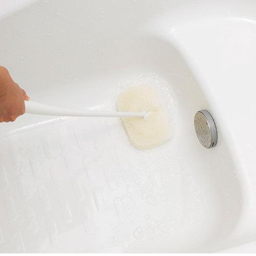 マーナ お風呂の柄付きスポンジ ホワイト W605W