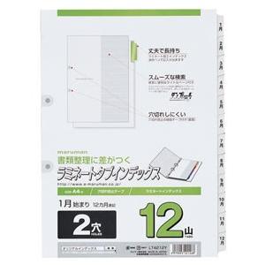 マルマン A4 ラミタブ見出し 2穴 1〜12月 LT4212Y
