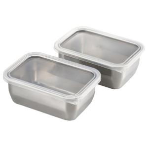 ステンレス 保存容器 四角 角型 深型 1900ML 1100ML 550ML S M L 3個