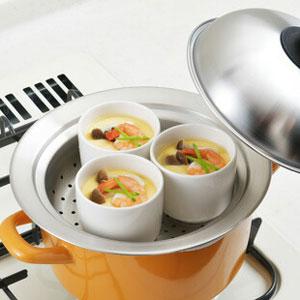 ヨシカワ お鍋にのせて簡単蒸しプレート ドーム型 日本製 蒸し器