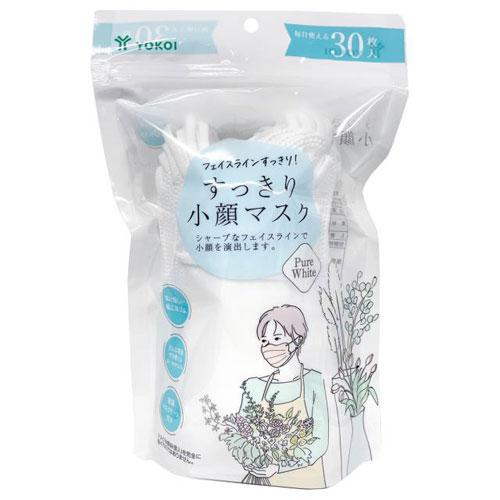 すっきり小顔マスク ピュアホワイト 紙製マスクケース付き 30枚入