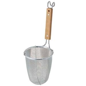 タケコシ 18-8ローズ柄 深型うどんてぼ ザル うどんざる 振りザル