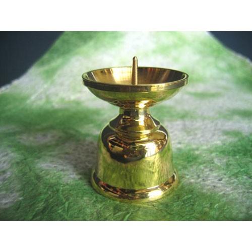 静岡木工 神棚用神具 ローソク立て真鍮中