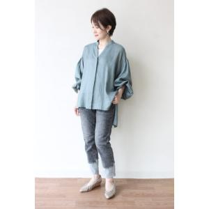 ayane 【ayane】アヤン/デザインスリーブ合繊シャツ/814337/カジュアル  