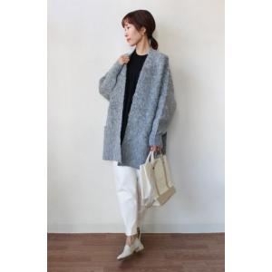 マリードール（MARIED'OR）オーバーサイズダウンカ―ディガン／ミディアムグレー