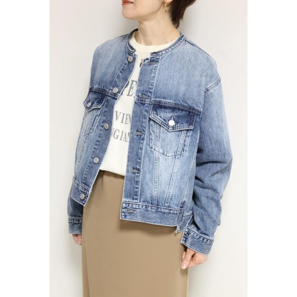 カフネ（CAFUNE）ブルーウオッシュデニムジャケット／ブルー