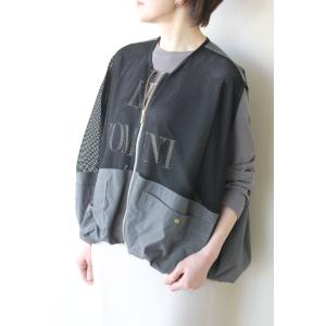 【新品未使用】dignite coller ビッグスリーブレスジャケット Dignite collier / スリーブレスジップブルゾン | anouk