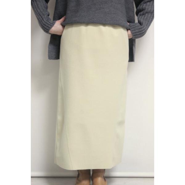 ディニテコリエ(Dignite Collier）ウーリージャージスカート／イエロー