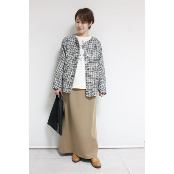 ディニテコリエ(Dignite Collier）ツィードジャケット／ブラック