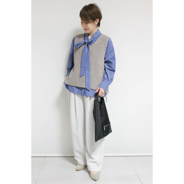 ロージー（ROSIEE)スラブヤーンニットベスト／ベージュ