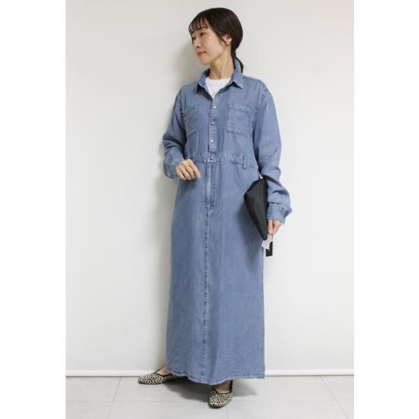 【再入荷】ロージー（ROSIEE）テンセルデニムワンピース／ブルー