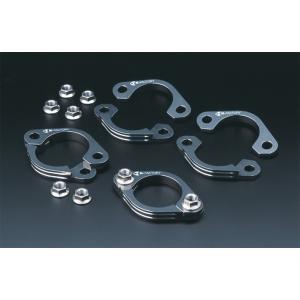 カワサキ　フランジ 新品 アルミ削り出し エキゾーストフランジ マフラーフランジ 1台分