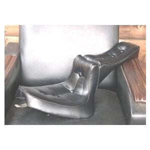 バイクシート ボタン付き 黒