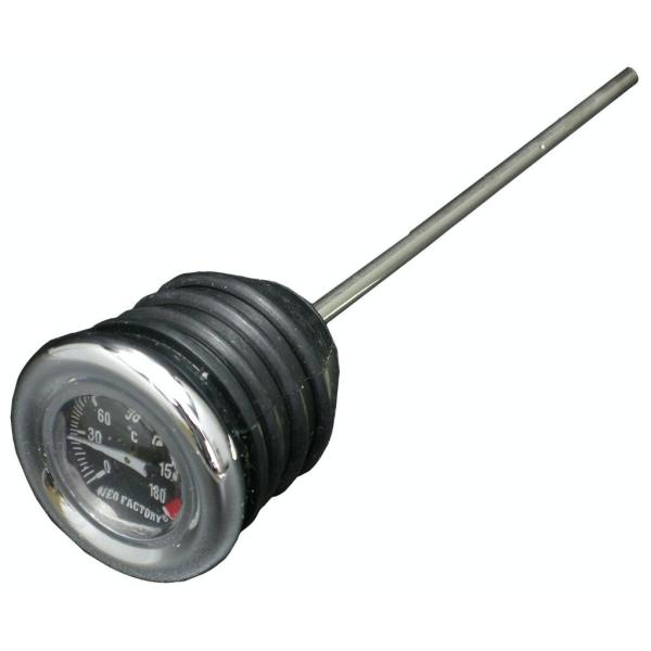 Neofactory ネオファクトリー 摂氏タイプ 油温計付オイルタンクキャップ  ブラック ソフテ...