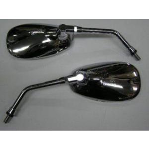 KN企画 ケイエヌキカク 楕円型 メッキバックミラー ミラー ハンドル