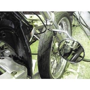 部品屋K&amp;W フォーククランプミラーステー ミラー付キット サイズ：4インチ ビラーゴ250(XV2...