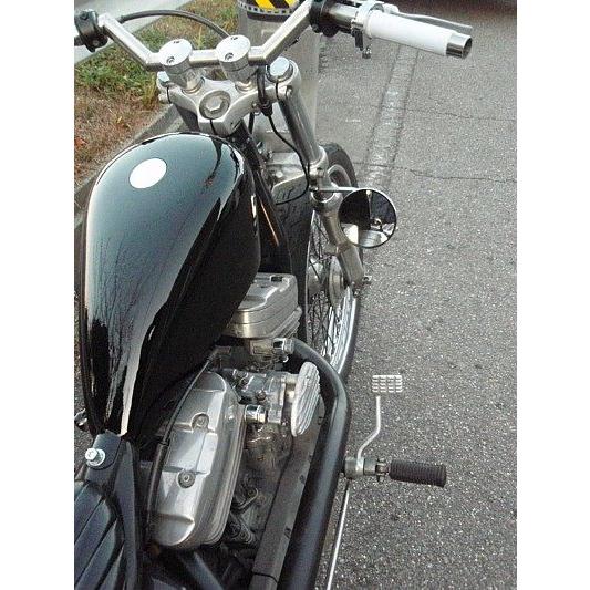 部品屋K&amp;W フォーククランプミラーステーキット サイズ：3インチ 汎用 HARLEY-DAVIDS...