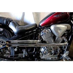 スティード400（STEED） ターンアウトマフラー（ブラック） エンド無し