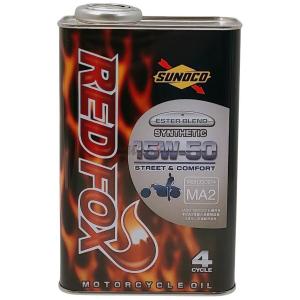 SUNOCO RED FOX 15W-50 オイル SUNOCO スノコ RED FOX STREET & COMFORT (レッドフォックス