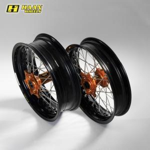 Haan Wheels ハーンホイール ハーンホイール フロント リアモタードコンプリートホイール Drz F3 50 R5 00 17インチ Suzuki バイク Drz 400 Sm 00 12 ウェビック2号店