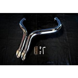 部品屋K&amp;W BIG GROWL ショートショットマフラー FXDWG DYNA WIDEGLIDE...