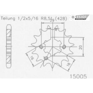 Esjot エスヨット スチール製スプロケット 丁数：17 SUZUKI スズキ YAMAHA ヤマ...