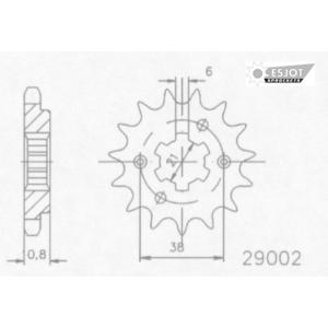 Esjot エスヨット スチール製スプロケット 丁数：15 XBR500 FH 42 PS 27 F...