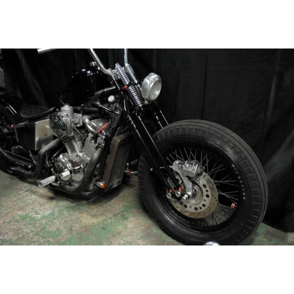 部品屋K&amp;W 74スプリンガーフォークキット カラー：メッキ スティード400 スティード600 H...