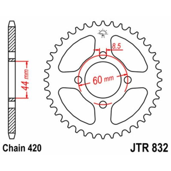 JT SPROCKETS JTスプロケット スチール製リアスプロケット スタンダード 832-420...