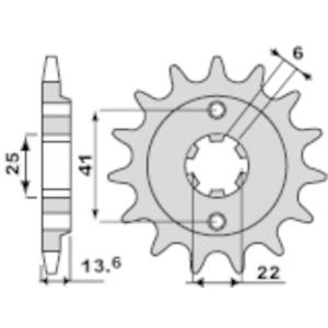 PBR ピービーアール スチール製スタンダードフロントスプロケット XL 600 V TRANSAL...