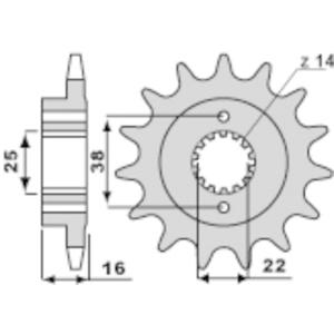 PBR ピービーアール スチール製スタンダードフロントスプロケット 821 MONSTER DARK...