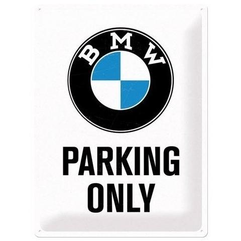 BMW BMW駐車専用メタルサイン(バナーボード) サイズ：W300mm×H400mm (ホワイト)...