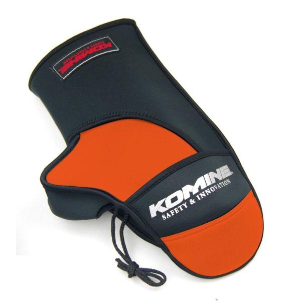 KOMINE コミネ AK-085 ネオプレーンウォームハンドルカバー カラー：ブラック／オレンジ ...